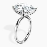 10kt White Gold Four Prong Solitaire 2mm Lab Diamond Ring standing product image one