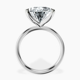 10kt White Gold Four Prong Solitaire 2mm Lab Diamond Ring side right image one