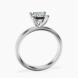 14kt White Gold Four Prong Solitaire 2mm Lab Diamond Ring side right image one