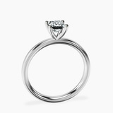18kt White Gold Four Prong Solitaire 2mm Lab Diamond Ring side right image one