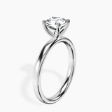 Platinum Four Prong Solitaire 2mm Lab Diamond Ring standing product image one