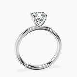 Platinum Four Prong Solitaire 2mm Lab Diamond Ring side right image one