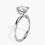 Platinum Four Prong Solitaire 2mm Lab Diamond Ring standing product image one