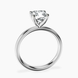 Platinum Four Prong Solitaire 2mm Lab Diamond Ring side right image one