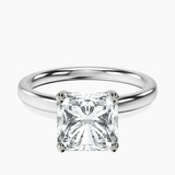 14kt White Gold Four Prong Solitaire 2mm Lab Diamond Ring front image