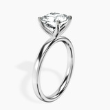 14kt White Gold Four Prong Solitaire 2mm Lab Diamond Ring standing product image one