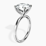14kt White Gold Four Prong Solitaire 2mm Lab Diamond Ring standing product image one