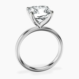 14kt White Gold Four Prong Solitaire 2mm Lab Diamond Ring side right image one