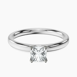 Platinum Four Prong Solitaire 2mm Lab Diamond Ring front image