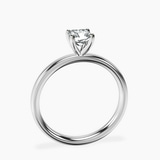 Platinum Four Prong Solitaire 2mm Lab Diamond Ring side right image one