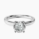 Platinum Four Prong Solitaire 2mm Lab Diamond Ring front image