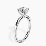 Platinum Four Prong Solitaire 2mm Lab Diamond Ring standing product image one