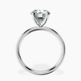 18kt White Gold Four Prong Solitaire 2mm Lab Diamond Ring side right image one
