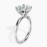 Platinum Four Prong Solitaire 2mm Lab Diamond Ring standing product image one