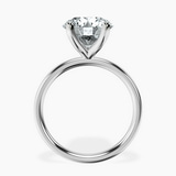 Platinum Four Prong Solitaire 2mm Lab Diamond Ring side right image one