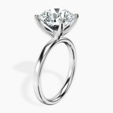 Platinum Four Prong Solitaire 2mm Lab Diamond Ring standing product image one