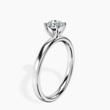 Platinum Four Prong Solitaire 2mm Lab Diamond Ring standing product image one