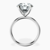 Platinum Four Prong Solitaire 2mm Lab Diamond Ring side right image one