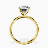 10kt Yellow Gold Four Prong Solitaire 2mm Lab Diamond Ring side right image one