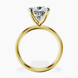 10kt Yellow Gold Four Prong Solitaire 2mm Lab Diamond Ring side right image one