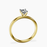 18kt Yellow Gold Four Prong Solitaire 2mm Lab Diamond Ring side right image one