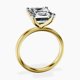 14kt Yellow Gold Four Prong Solitaire 2mm Lab Diamond Ring side right image one