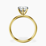 18ct Yellow Gold Four Prong Solitaire 2mm Lab Diamond Ring side right image one
