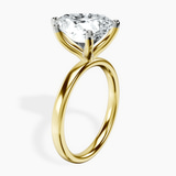 18kt Yellow Gold Four Prong Solitaire 2mm Lab Diamond Ring standing product image one