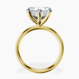 18kt Yellow Gold Four Prong Solitaire 2mm Lab Diamond Ring side right image one
