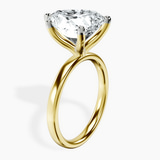 10kt Yellow Gold Four Prong Solitaire 2mm Lab Diamond Ring standing product image one