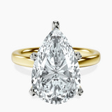 10kt Yellow Gold Four Prong Solitaire 2mm Lab Diamond Ring front image