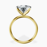 10kt Yellow Gold Four Prong Solitaire 2mm Lab Diamond Ring side right image one