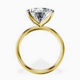 10kt Yellow Gold Four Prong Solitaire 2mm Lab Diamond Ring side right image one