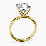 18kt Yellow Gold Four Prong Solitaire 2mm Lab Diamond Ring side right image one