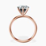 14kt Rose Gold Six Prong Solitaire 2mm Lab Diamond Ring side right image one