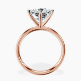 14kt Rose Gold Six Prong Solitaire 2mm Lab Diamond Ring side right image one