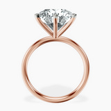 10kt Rose Gold Six Prong Solitaire 2mm Lab Diamond Ring side right image one