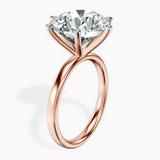 18kt Rose Gold Six Prong Solitaire 2mm Lab Diamond Ring standing product image one