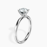 Platinum Six Prong Solitaire 2mm Lab Diamond Ring standing product image one