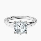 Platinum Six Prong Solitaire 2mm Lab Diamond Ring front image