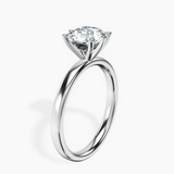 Platinum Six Prong Solitaire 2mm Lab Diamond Ring standing product image one