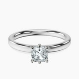 Platinum Six Prong Solitaire 2mm Lab Diamond Ring front image