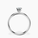 Platinum Six Prong Solitaire 2mm Lab Diamond Ring side right image one