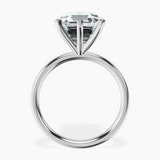 10kt White Gold Six Prong Solitaire 2mm Lab Diamond Ring side right image one