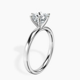 14ct White Gold Six Prong Solitaire 2mm Lab Diamond Ring standing product image one