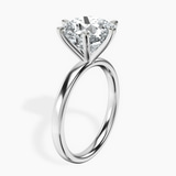 Platinum Six Prong Solitaire 2mm Lab Diamond Ring standing product image one