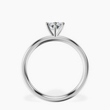 Platinum Six Prong Solitaire 2mm Lab Diamond Ring side right image one