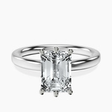 Platinum Six Prong Solitaire 2mm Lab Diamond Ring front image