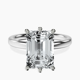 Platinum Six Prong Solitaire 2mm Lab Diamond Ring front image