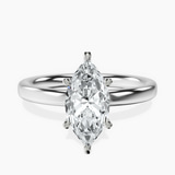 Platinum Six Prong Solitaire 2mm Lab Diamond Ring front image